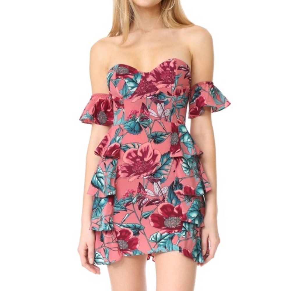 For Love and Lemons Flamenco Strapless Dress